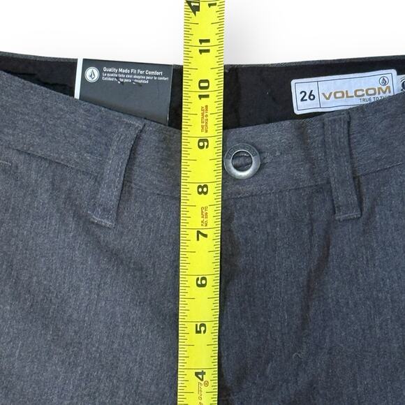 Volcom Pants Youth 26 Gray Chino Frickin Modern Straight Regular Stretch Preppy - Picture 10 of 11